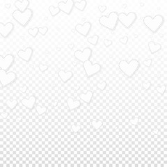 White heart love confettis. Valentine's day gradie