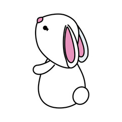 cute rabbit character icon