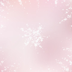 White heart love confettis. Valentine's day explos