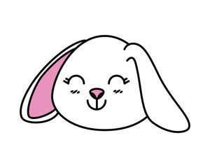 cute rabbit head character