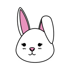 cute rabbit head character