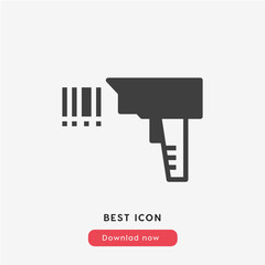 barcode reader icon vector symbol