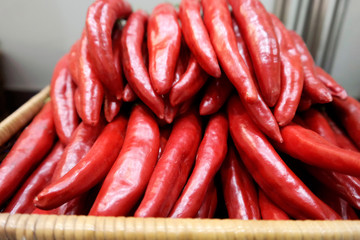 말린 고추와 청양고추 식품이미지