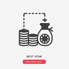 casino money icon vector symbol