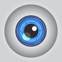 Abstract eye technology icon vector