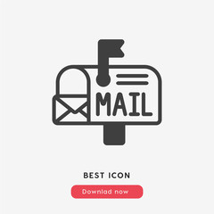 mailbox icon vector symbol