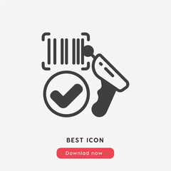 barcode reader icon vector symbol
