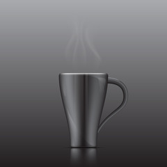 Glass black ceramic Vector