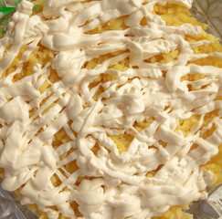 Mayonnaise in herring under a fur coat