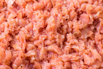 Chopped salmon tasty