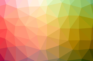 Illustration of abstract Orange, Pink, Red, Yellow horizontal low poly background. Beautiful polygon design pattern.