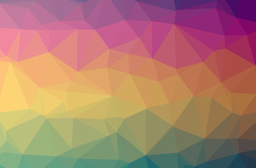 Illustration of abstract Orange, Purple horizontal low poly background. Beautiful polygon design pattern.