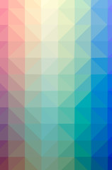 Illustration of abstract Blue, Red And Yellow vertical low poly background. Beautiful polygon design pattern.