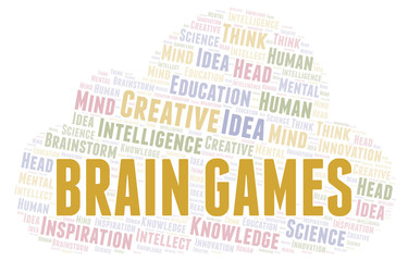 Obraz premium Brain Games word cloud.