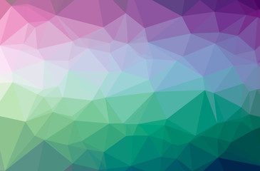 Illustration of abstract Green, Purple horizontal low poly background. Beautiful polygon design pattern.