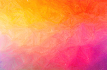 Fototapeta na wymiar Abstract illustration of orange, pink, red Wax Crayon background