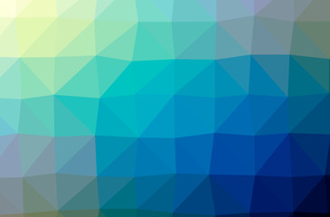 Illustration of abstract Blue And Green horizontal low poly background. Beautiful polygon design pattern.