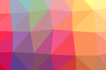 Illustration of abstract low poly orange horizontal background.