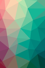 Illustration of abstract Blue, Red, Yellow And Green vertical low poly background. Beautiful polygon design pattern.