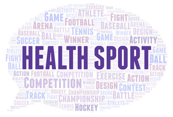 Obraz premium Health Sport word cloud.