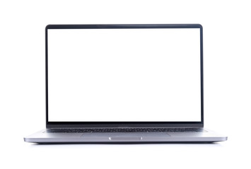 Isolated laptop with empty space on white background