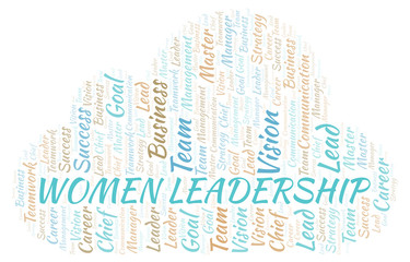 Obraz premium Women Leadership word cloud.