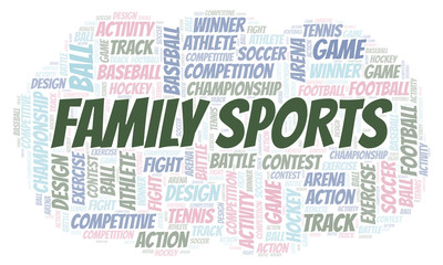 Family Sports word cloud.