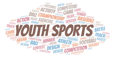 Youth Sportsv word cloud.