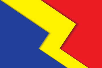 Primary colors background, blue, red, and yellow. Vector illustration.