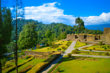 Fototapeta na wymiar Rabdentse Palace ruins, Sikkim, India 