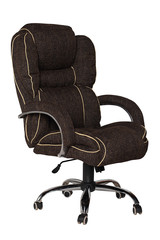 Brown office armchair isolated on white background