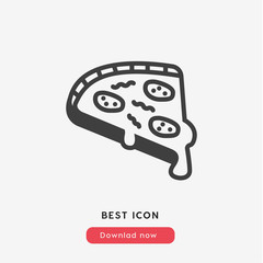 pizza slice icon vector