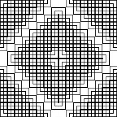 Fototapeta premium Design seamless monochrome grid pattern