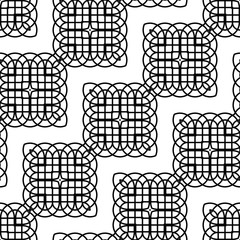 Fototapeta premium Design seamless monochrome decorative pattern
