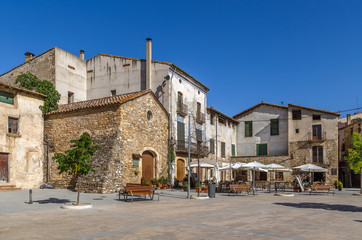 Main square in Besalu, Spain