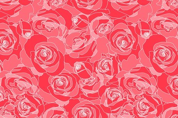 Beautiful floral pattern. Pink roses background
