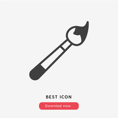 brush icon vector 