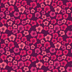 Flower Pattern. Endless Background. Seamless