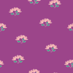 Seamless pattern with colorful flowers. Vector