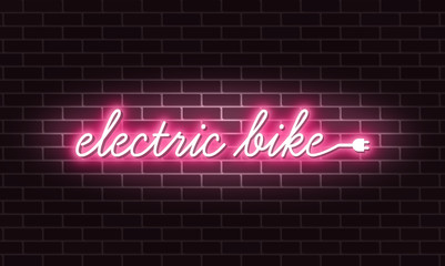 Neon text electric bike