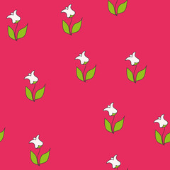 Seamless pattern for Women's Day. Vector