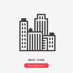 Fototapeta premium tall buildings icon vector 