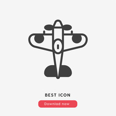 military plane icon vector