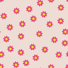 Seamless pattern with colorful flowers . Vector