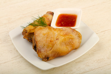 Baked chicken leg