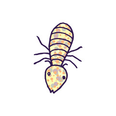 termite vector doodle sketch isolated on white background