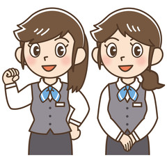 Fototapeta premium ビジネス 制服 女性 二人 2