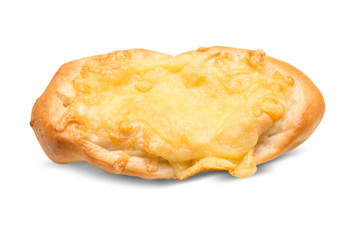 Cheese bun isolated on white
