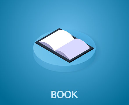 Book Isometric Icon. Vector Illustration. 3d Concept