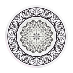 Fashion medallion. vector illustration. plate with colorful ornaments.